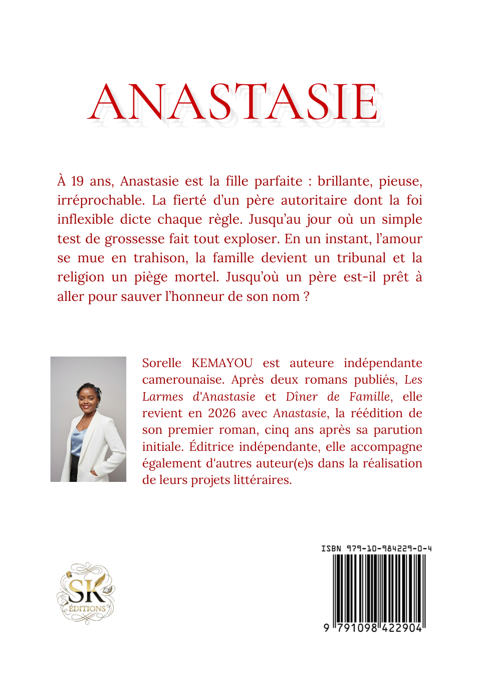Anastasie -  Sorelle Kemayou - 4ere de couverture